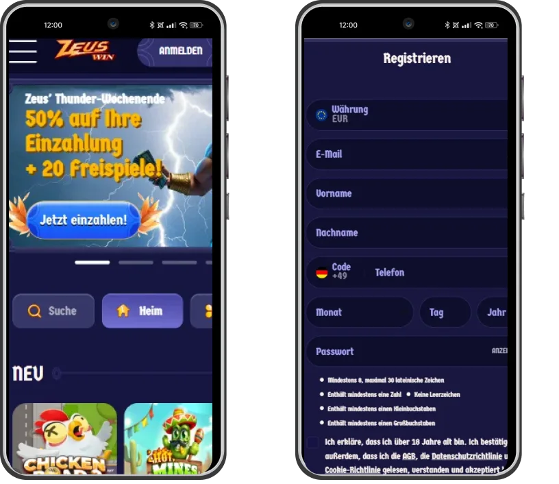zeuswin casino app