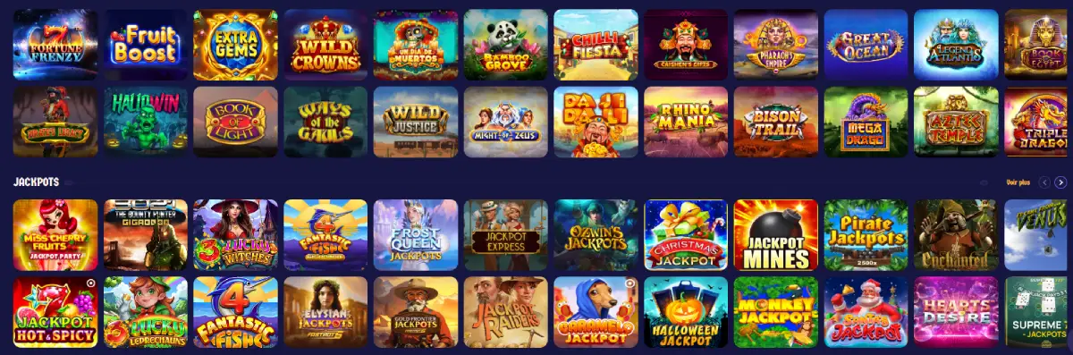 Zeuswin casino Offre de jeux