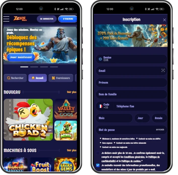zeuswin casino mobversie